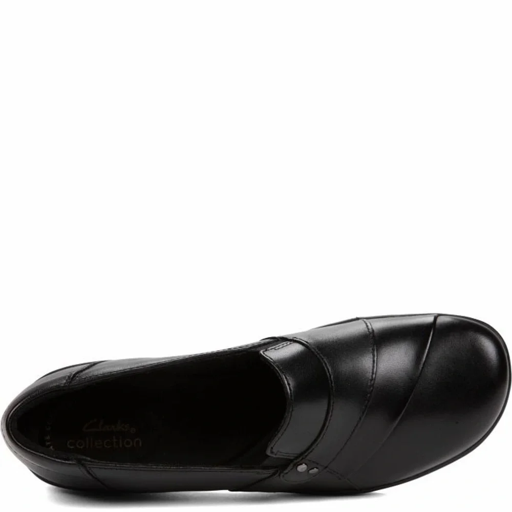 NEW!! Women's Clarks May Marigold Black Loafers Size 11M